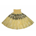 Yellow Ladies Hawaiian Tropical Print Hula Skirt